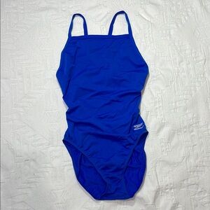 Speedo Women's Swimsuit One Piece Endurance+ Flyback Solid Adult Team Blue 12/38